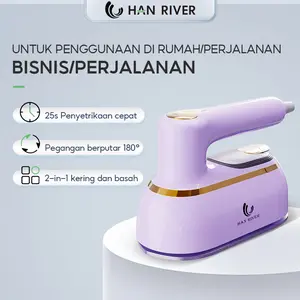 【kokopanci】[COD]HAN RIVER Setrika HRYDO3GN setrika baju besi tangan 1200W setrika portabel-hijau