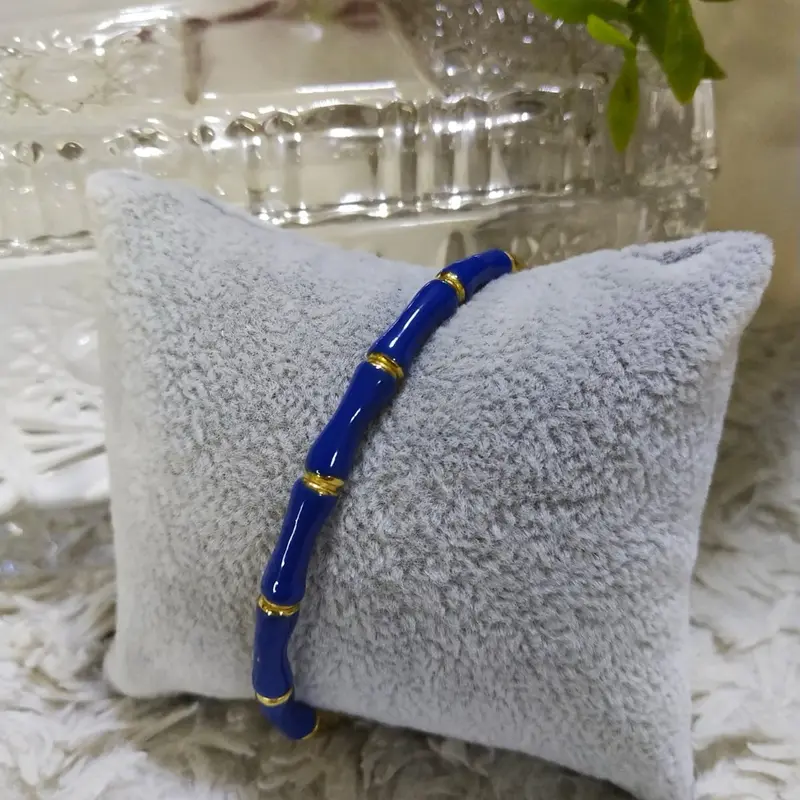 Gelang Bangle Titanium Motif Bambu Keramik - Perhiasan Pengganti Emas - Perhiasan Wanita - Aksesoris Wanita 1