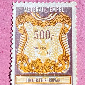 PRANGKO MATRAI LABEL Rp.500 1986 sampai 1990 Alat Pemeteraian Kemudian PMK 134/2021 untuk Dokumen Bukti Pengadilan