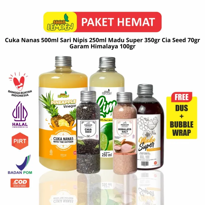 SUUR LEMOEN Paket 5 in 1 Cuka Apple Cider Vinegar Premium With The Mother -  Suur Lemoen Jakarta Timur 3