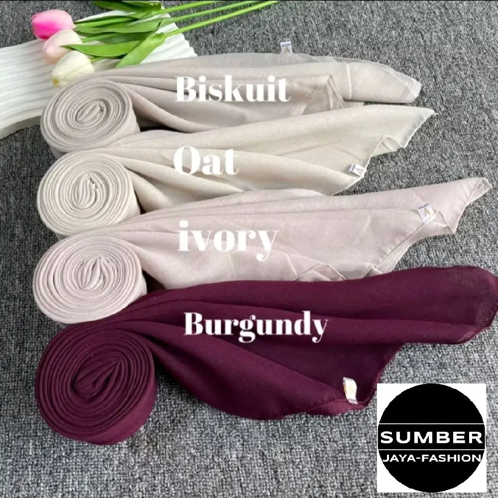 COD-Best Seller//hijab Segi Empat Paris jadul VARISHA ORI Muslim Nyaman Kerudung Wanita Cantik Tebal Brown Voal Hitam Syari