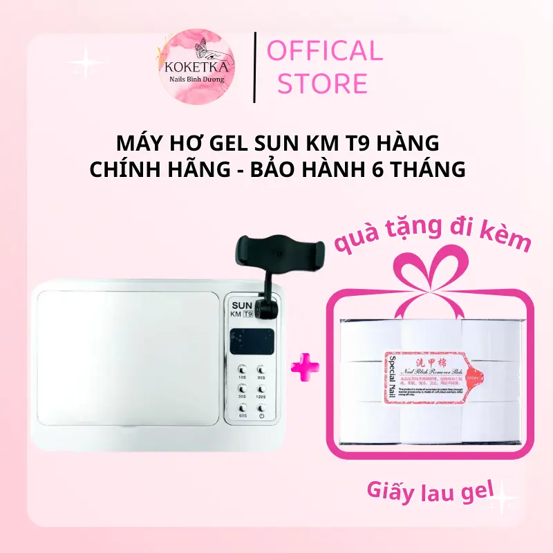 Máy Hơ Gel SUN KM T9 Hàng Chính Hãng 96W/UV Gel/78 LED Bảo Hành 6 Tháng
