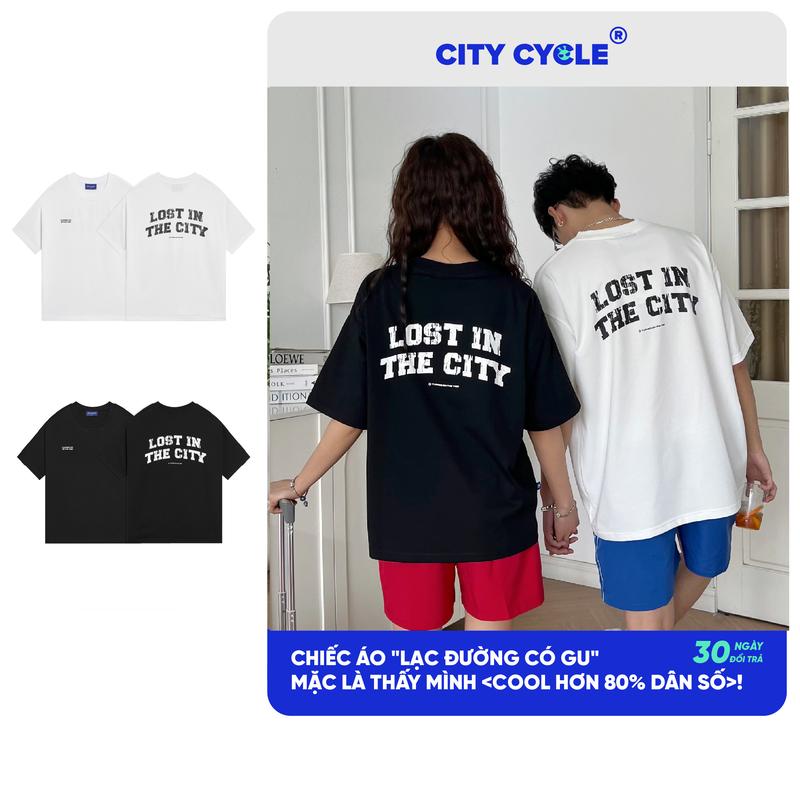 Áo T Shirt unisex thun mùa hè form rộng phông Local Brand Chính Hãng City Cycle Áo thun Lost in the City