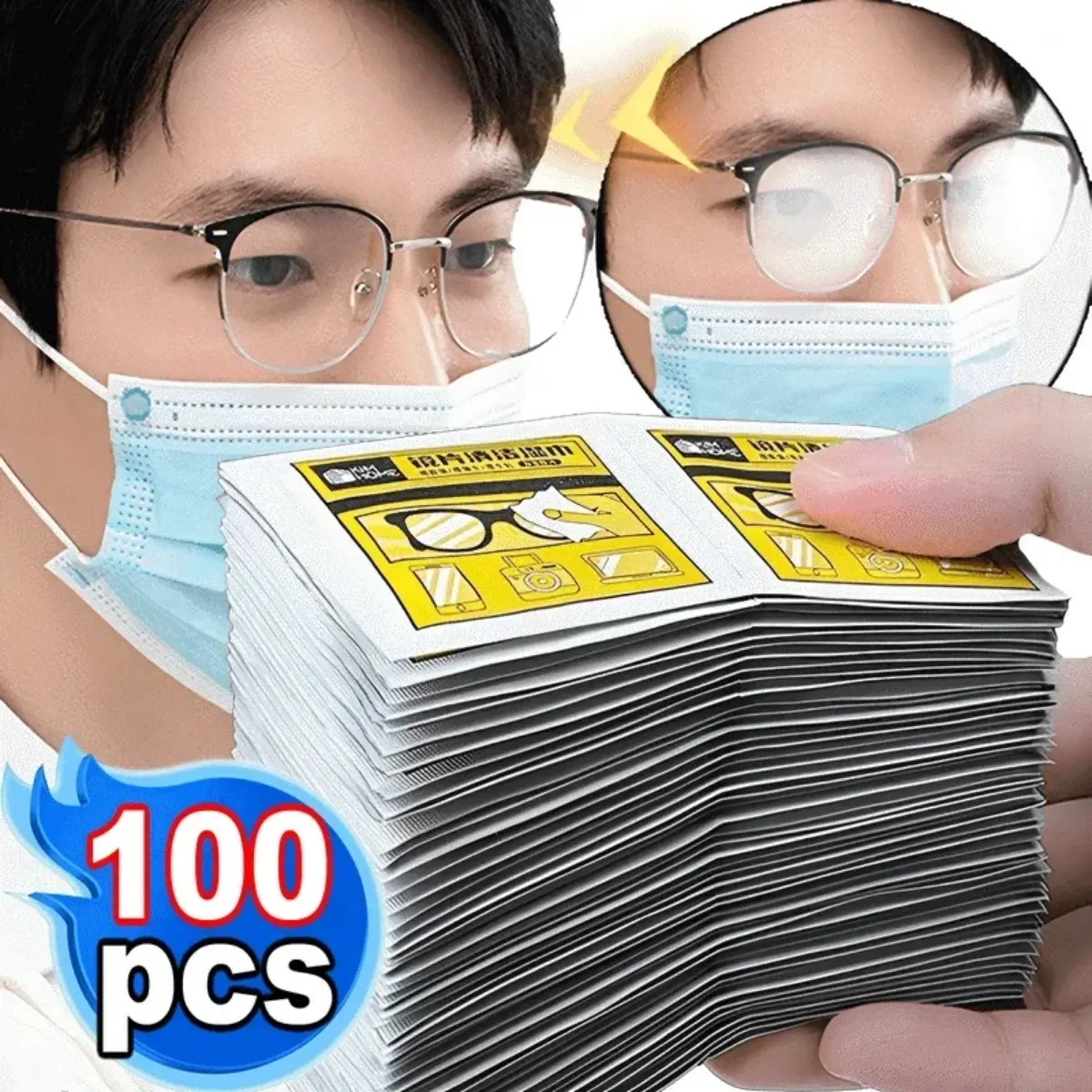 Kain Pembersih, 40-100pcs, untuk Cermin Mata dan Skrin Telefon, Kain Pembersih, Borong, Kain Pembersih untuk Kanta