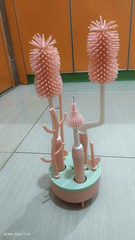 Product Review of Sikat Botol Bayi Bottle Brush Set / Sikat Botol Bayi Dengan Rak 5in1 Biru Green Pink from z**e 0