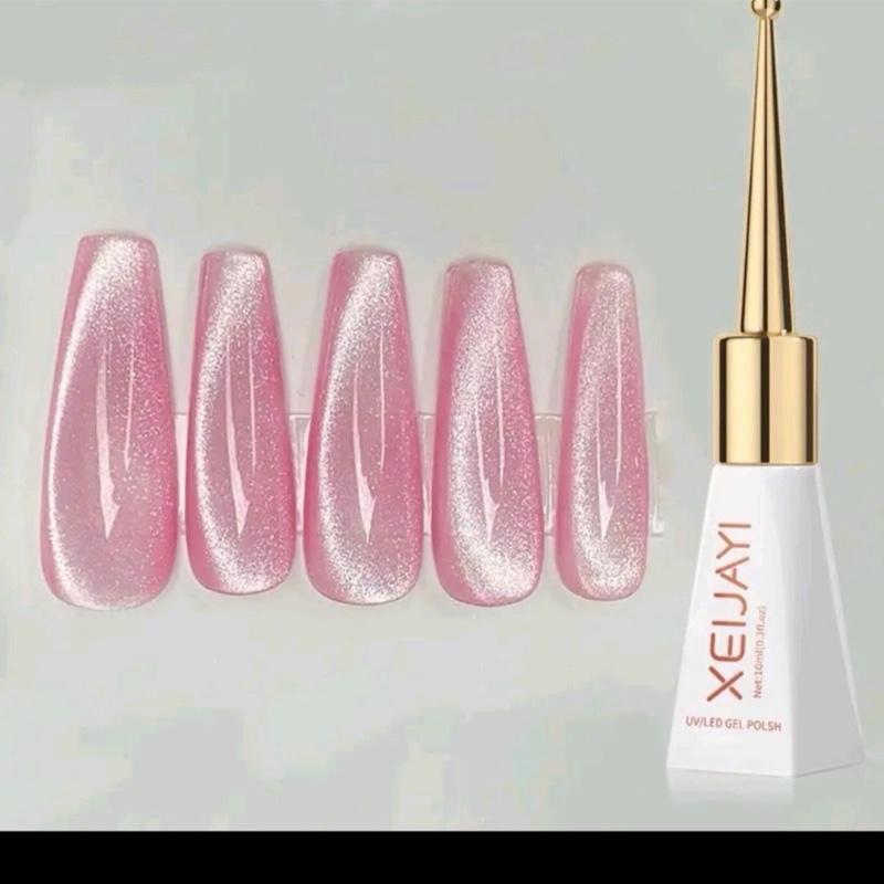  sơn gel màu thạch hồng hiệu ứng mắt mèo - phụ Kiện trang trí nail 