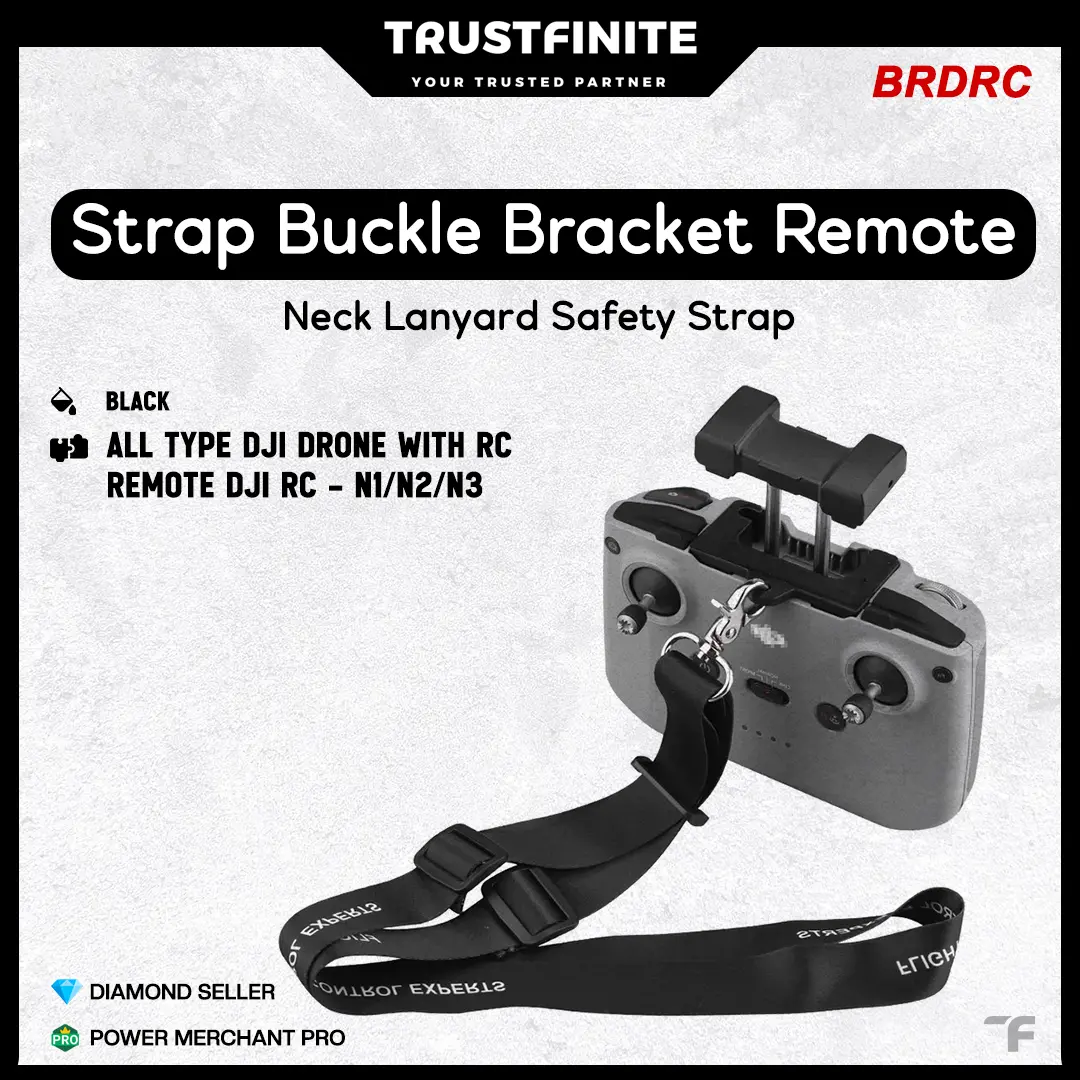 BRDRC Clip Holder Bracket with Neck Strap for Remote DJI RC-N1/N2 Mini 2/Mini 3/Mini 3 Pro/Mavic Air 2/2S/Mavic 3