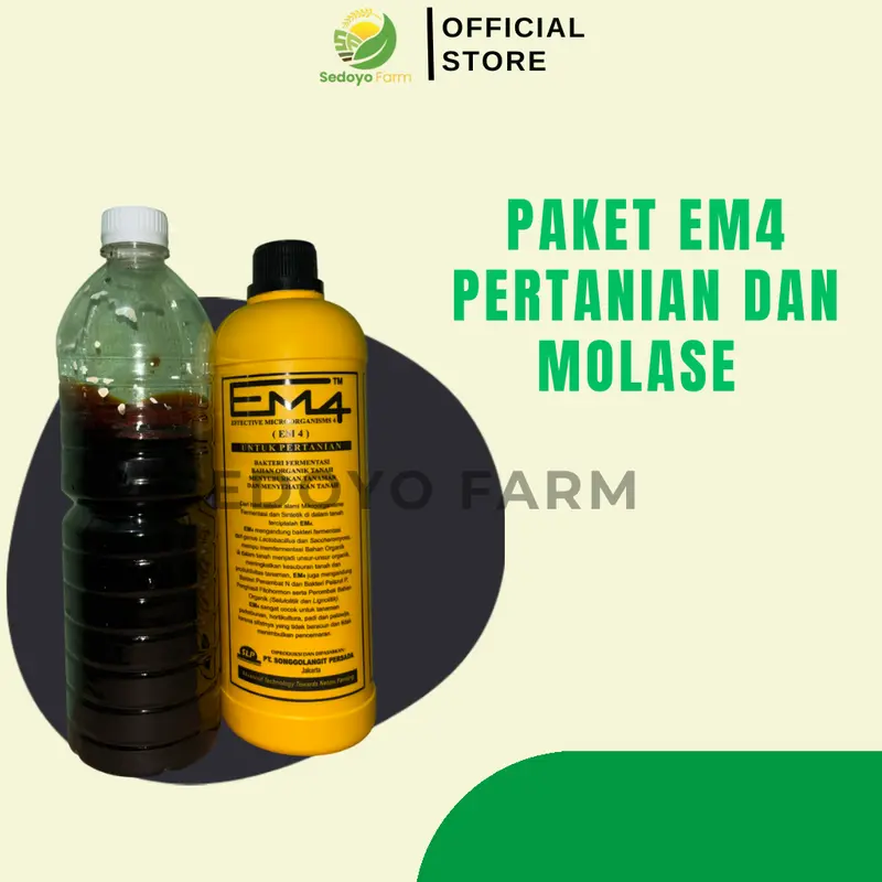 Paket EM4 Pertanian 1 Liter dan Molase 1Kg Tanaman Benih Jamur Pupuk 0