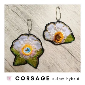 Exobrooch Corsage Embroidery Brooch | Brooch & Charm | Keychain |  Bunga |  Vintage | Aksesoris Kebaya | Sulam