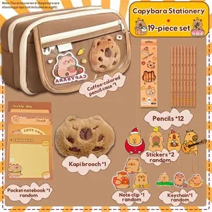 19 Buah/set Tempat Pensil Kapibara Stationery Lucu Tas Penyimpanan Alat Tulis Perlengkapan Sekolah & Kantor
