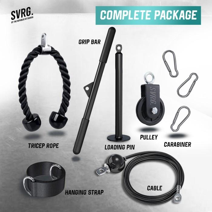 Svarga Cable Pulley Set - Home Gym Pulley Cable Machine - Tricep Bicep 6