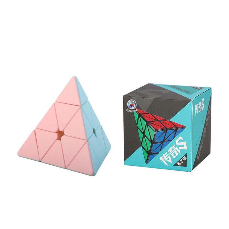 Product Introduction of Holy Hand Third Order Rubik's Cube Children's Teaching Puzzle Toys Candy Color 234-5 Pyramid 6