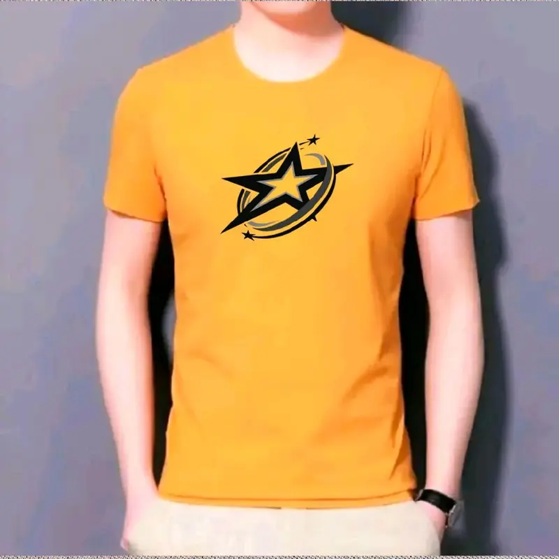 Kaos Oblong Dewasa Cowok Lengan Pendek Motif Bintang Bahan Katun Soft Adem & Nyaman. Sablon Digital Printing DTF 7
