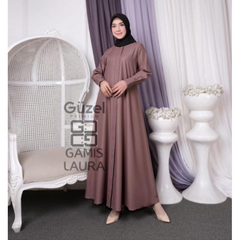 Gamis madina laura katun premium toyobo elegant Muslim Wanita 3