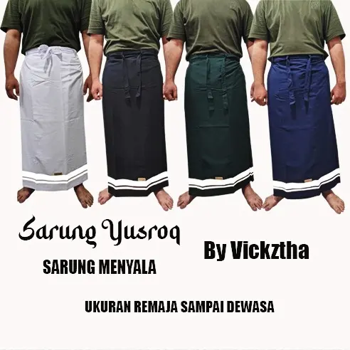Sarung YUSROQ - Sarung MENYALA - Sarung Anak - Sarung Pria - Sarung Sunat Anak - Sarung Instan 1