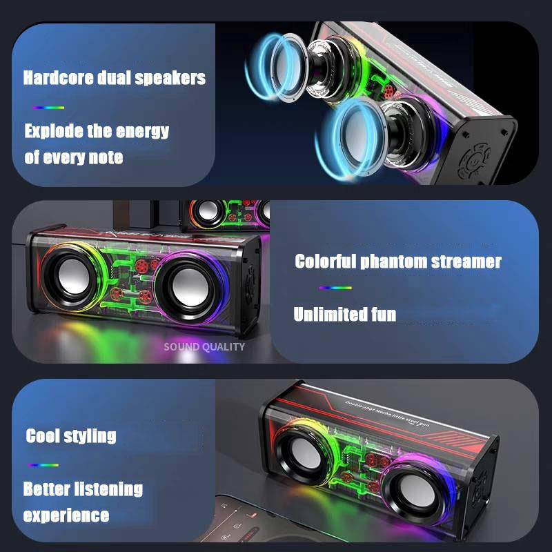 Speaker Bluetooth Mecha Portable Wireless Transparan Mech Audio RGB 7 Color Light V8 TWS Series Speaker Bluetooth Mecha Portable Wireless Transparan Mech Audio RGB 7 Color Light V8 TWS Series