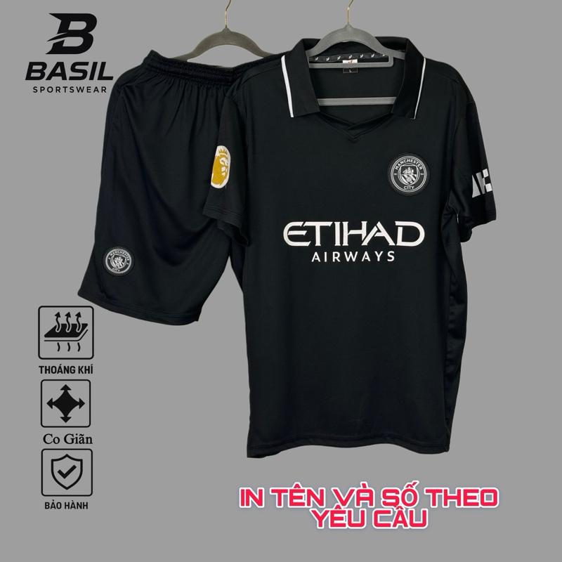 Quần áo bóng đá Thun Lạnh clb MC Đen cổ JP 25/26 Top Man City