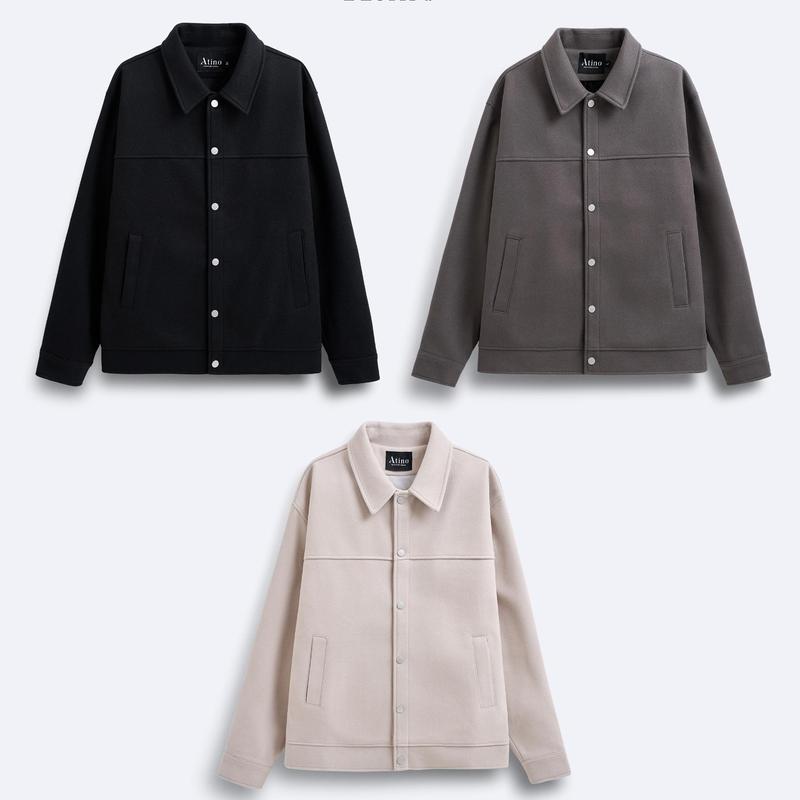 Áo Khoác Dạ Nam Dài Tay Basic 3 Màu 3.8920 Form Jacket Menswear Dài Tay aokhoac nam áo khoác