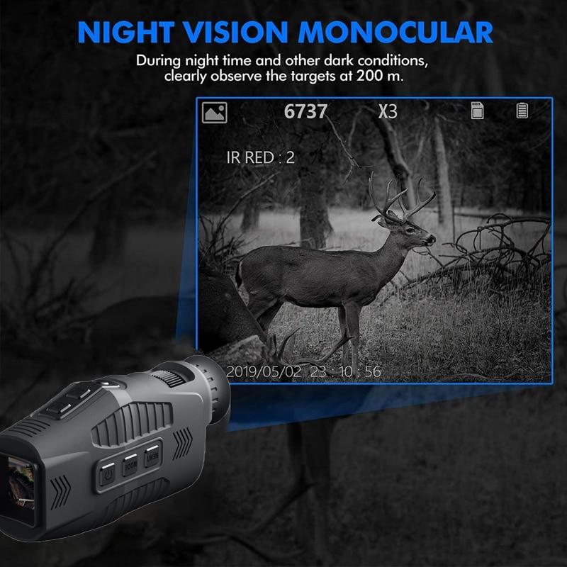 Teropong Digital Monokular Outdoor Night Vision 5x Zoom 1080P - Aotuo R11 4