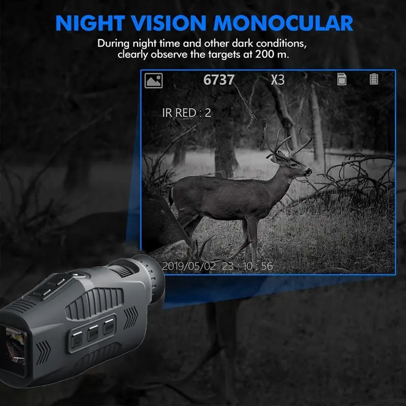 Teropong Digital Monokular Outdoor Night Vision 5x Zoom 1080P - Aotuo R11 4