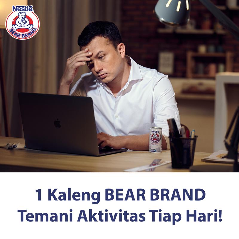 BEAR BRAND Susu Beruang Kaleng Susu Steril 189mlx6pcs Free Container 6