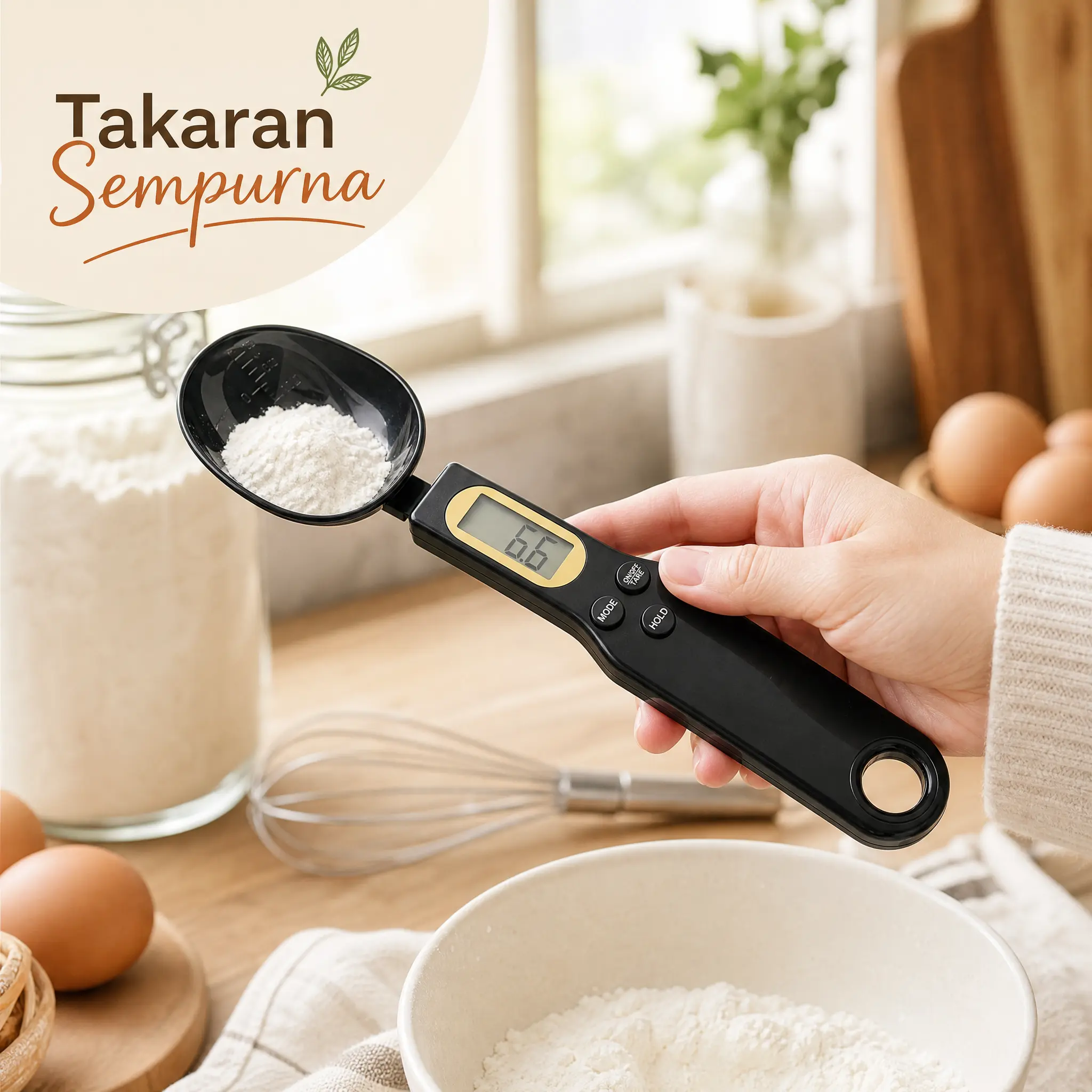 Timbangan sendok digital dapur 500g sendok takar free batre