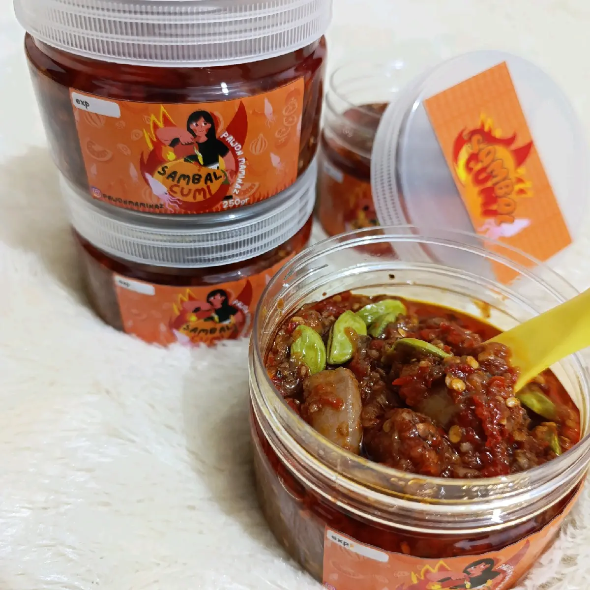 SAMBAL CUMI/CUMI PETE/AYAM SUWIR/TONGKOL by Pawon Maminaz ENAK GURIH PEDAS 250gram