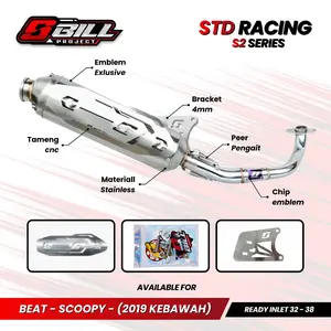 Knalpot Standar Racing Original Sbill Project (Titan Series) Type Motor Beat New Beat Old Genio Scoopy