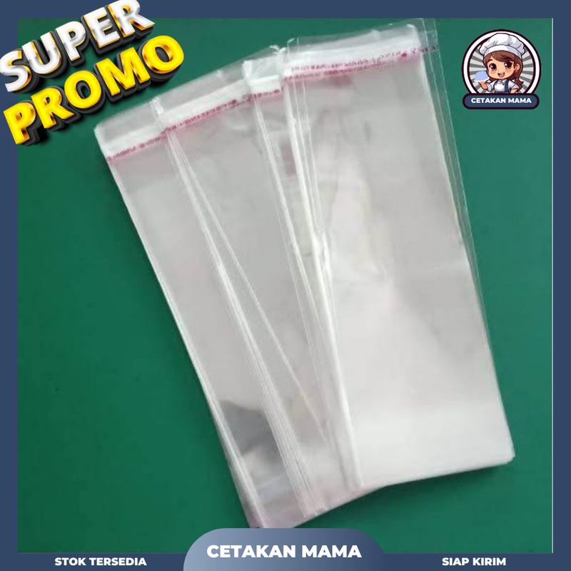 [100 PCS] Plastik OPP 5x17cm lem Termurah tebal 24 Micron / Plastik Isi jelly jualan / Plastik jualan jelly 2