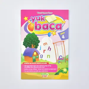Ummu Umar Ziddu Kids Yuk Baca Buku Belajar Membaca Anak TK Metode Mudah Usia Pra-Sekolah SD Jilid 4 Warni Ukuran 14x20.5 cm Tebal 56 52 42 56 Hal Isi HVS 70 gram Cover Art Paper 120 gram
