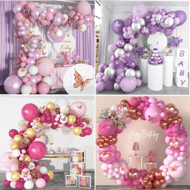 Set Belon Rama-rama, Reka Bentuk 3D, Kit Gerbang Garland Belon - TikTok ...
