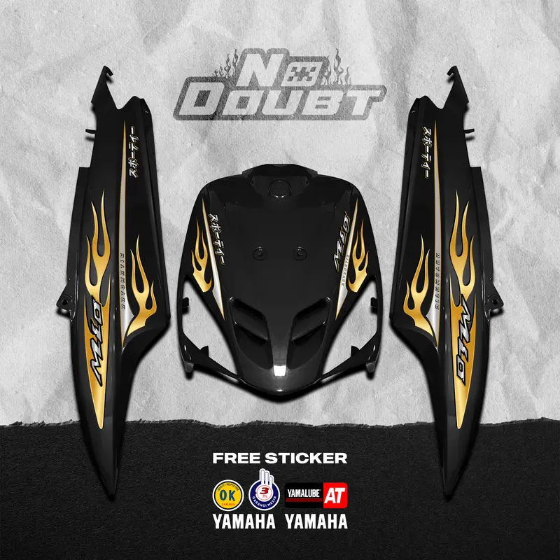 STRIPING MIO SPORTY CUSTOM FLAME - BLACK BODY 2