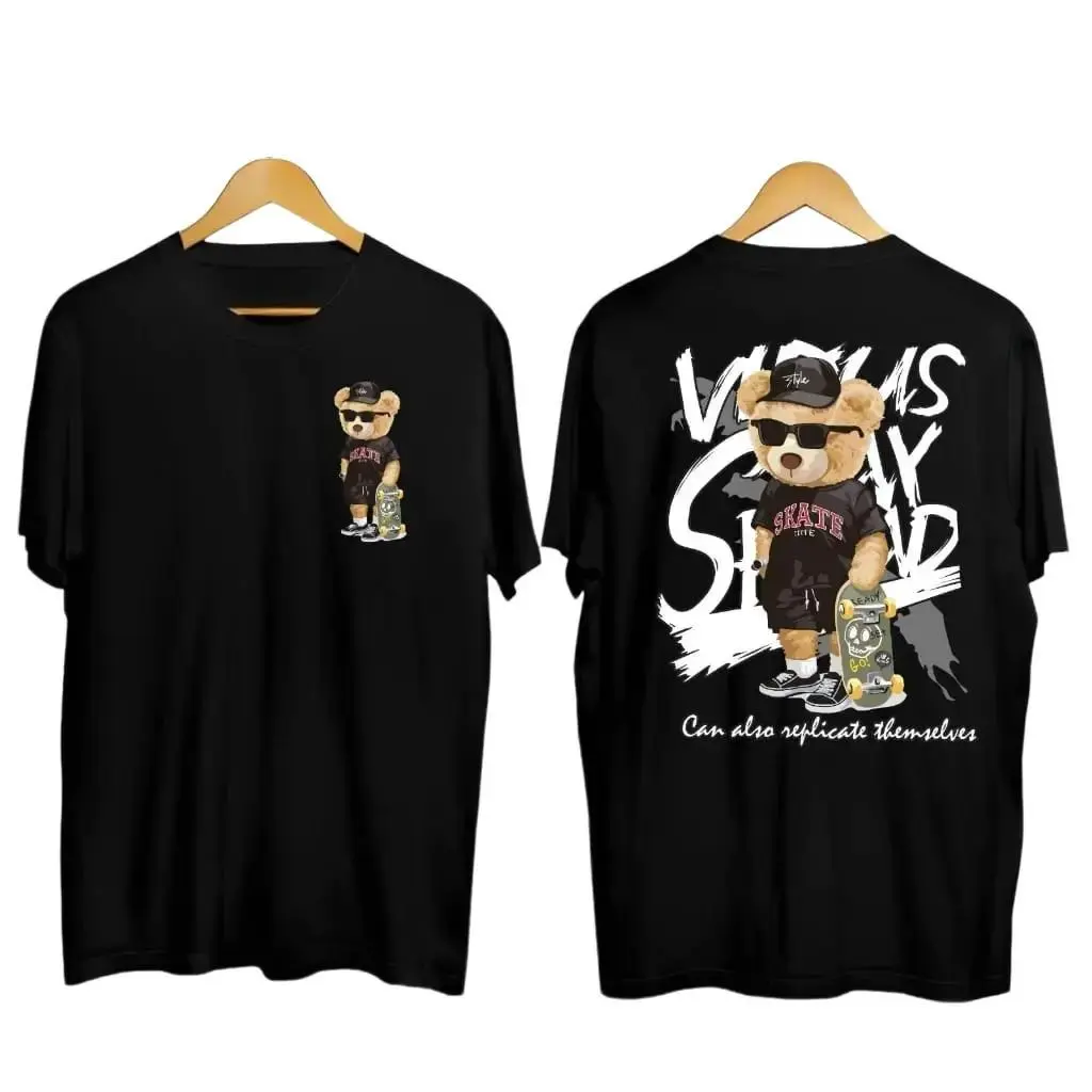 Baju Kaos Pria Distro/Kaos Pria jumbo Motif Sketbod Sablon  Digital Katun Premium   Oblong