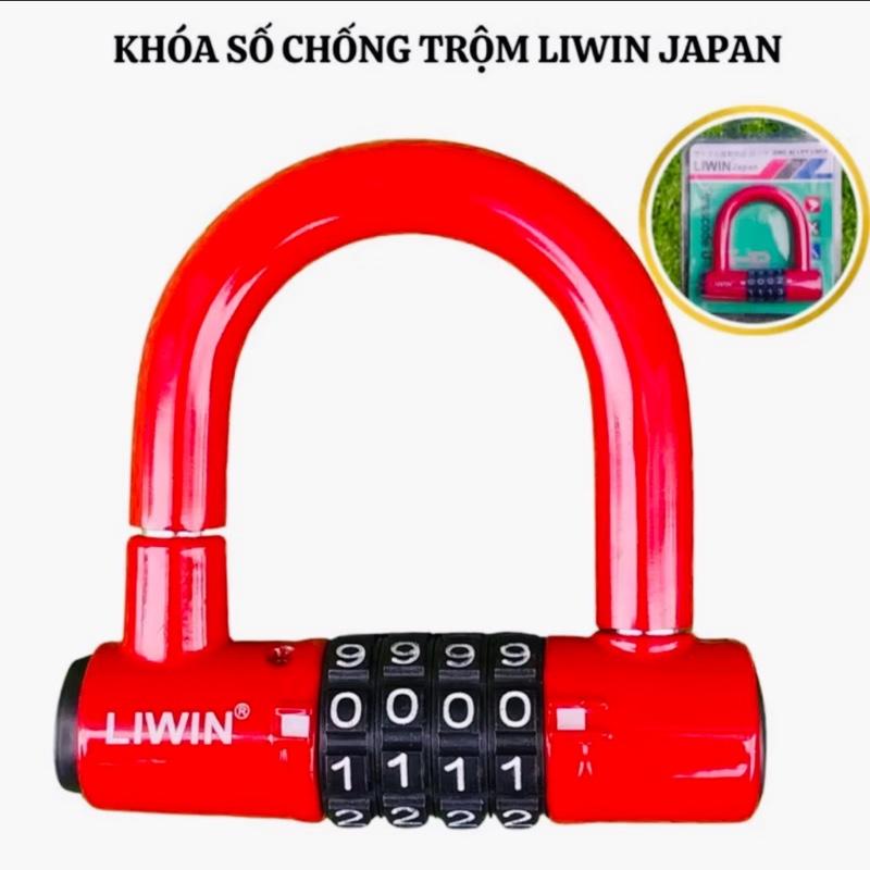  Khoá chống trộm 4 số chính hãng LIWIN Nhật làm từ thép hợp kim cao cấp 