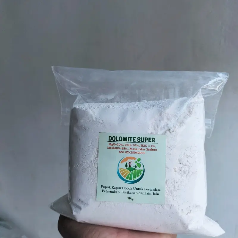 Dolomit Super 1kg Gresik lembut Kering kebutuhan Perikanan Pertanian magnesium kalsium lembenah tanah dan pH 2