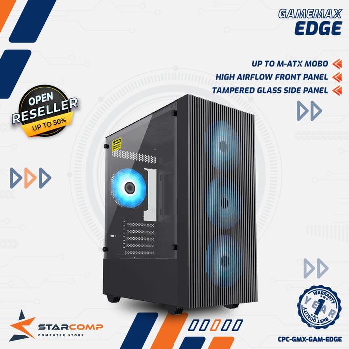 Gambar GameMax Edge Mini Casing PC Mid Tower Micro ATX dari Starcomp Solo Kab. Sleman Tokopedia