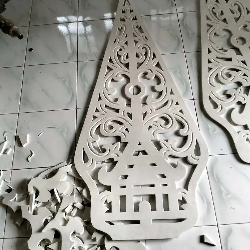 Gunungan Wayang Kelir Berkualitas Tinggi untuk Dekorasi Ruangan - Putih 3