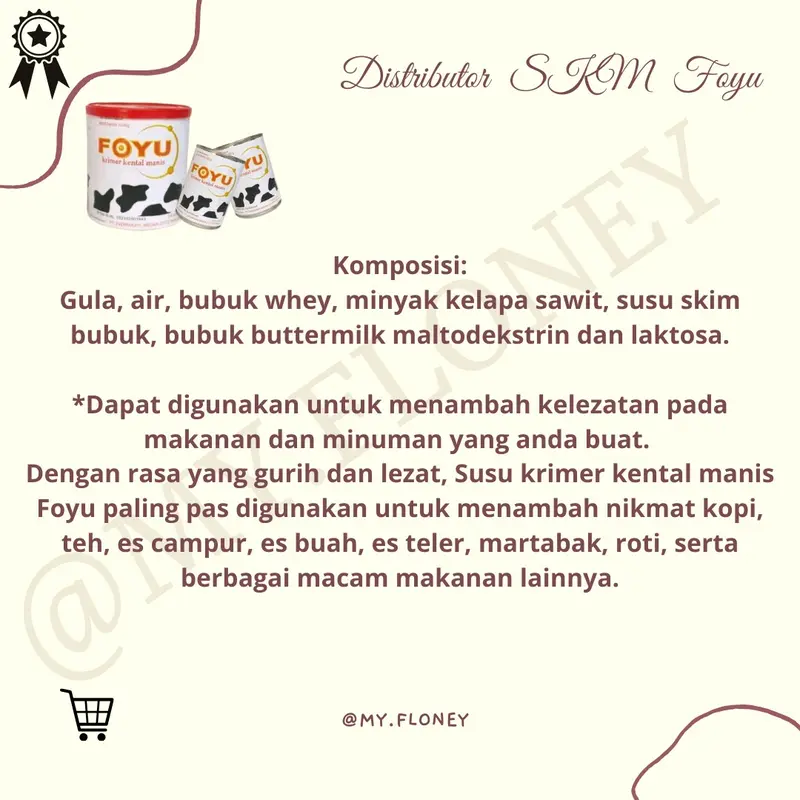 SKM Foyu 500 gram - isi 4 Kaleng Krimer Kental Manis Foyu - Susu Kental Manis FOYU Paket Hemat 3