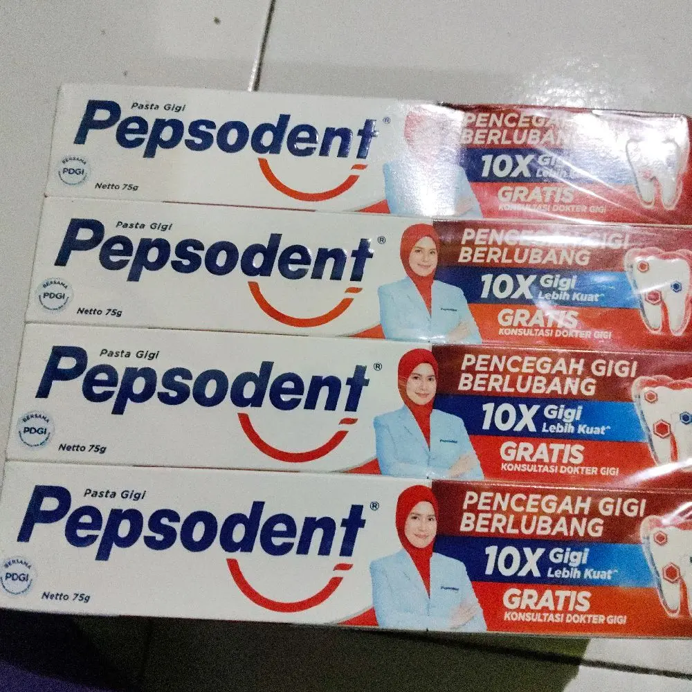 1lusin Pepsodent Pasta Gigi 75 gram - , Mulut Bersih 12pcs
