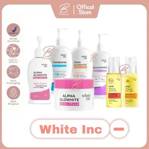 [READY SIAP KIRIM] WHITEINC AHA Body Serum & Body Lotion to Whitening & Moisturising | [400 ml] Body Alpha Glowhite Body Lotion Whitening
