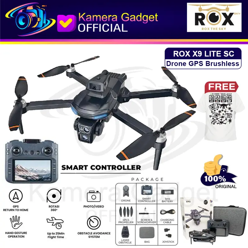 ROX X9 LITE SC WITH SMART CONTROLLER 25 MIN GPS BRUSHLESS DRONE