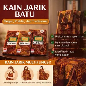 Kain Batu Jarik Batik IDOLA Sogan Warna Warni Halus