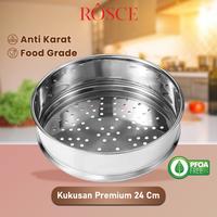Gambar ROSCE STEAMER 24CM Stainless steel kukusan / pengukus panci steam klakat saring dari ROSCE Kota Administrasi Jakarta Timur 1 Tokopedia