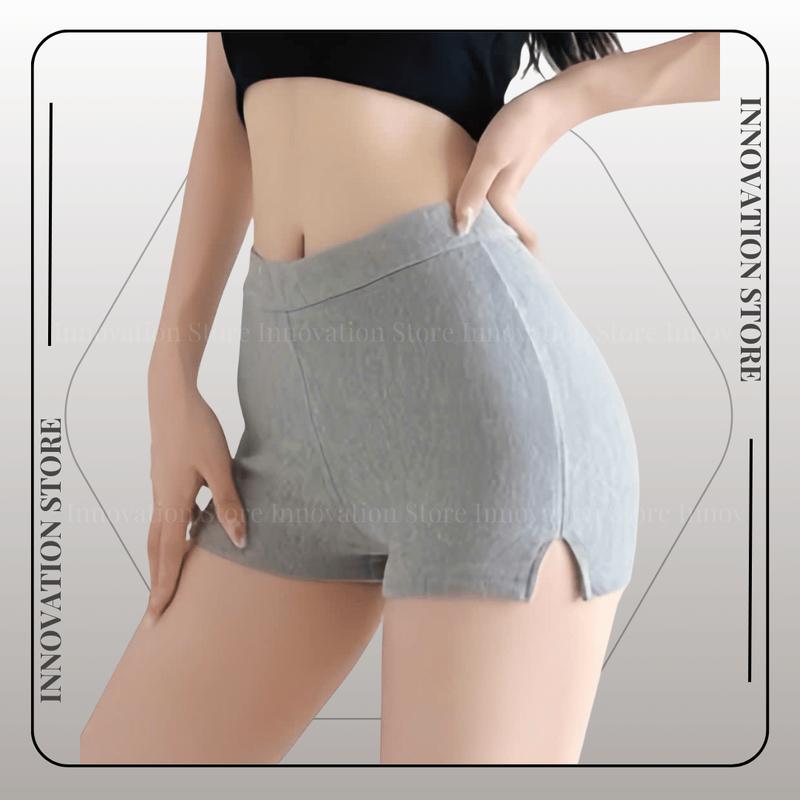 Quần Đùi Tăm Xẻ Gấu BIGSIZE TA-0206 Đen-Xám Đậm-Xám Trắng Nữ Women Nhung Pants