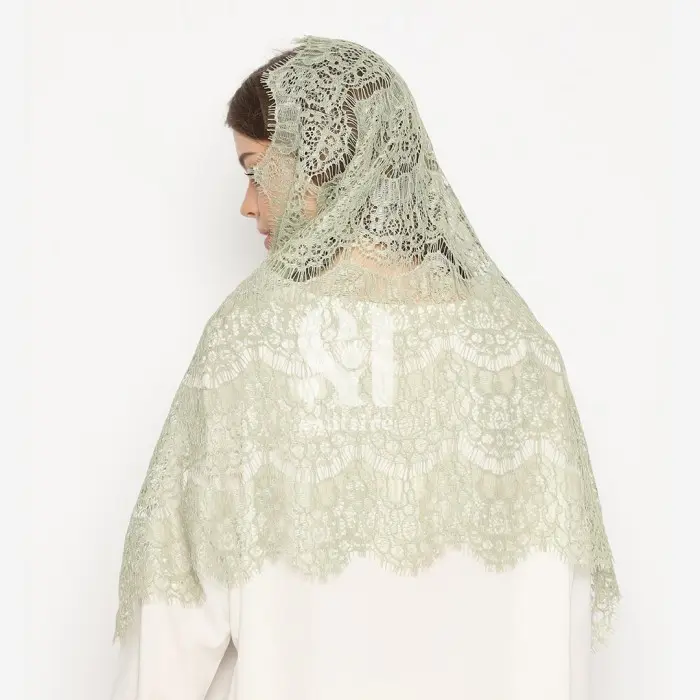 S♥55 Pashmina Lace Instant Esattire - Hijab Kerudung Lebaran K☛Qe