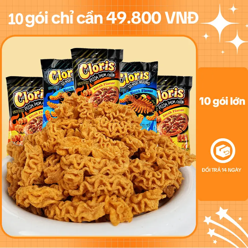 Cloris Snack hình mực nướng vị rong biển  40g Giòn và ngọt