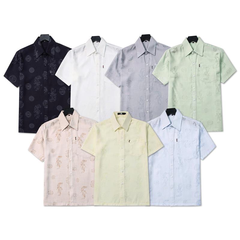 Áo Sơ Mi nam trung niên vải đũi có túi họa tiết DẤU ẤN và CÂY DỪA, mềm, mát, không nhăn.