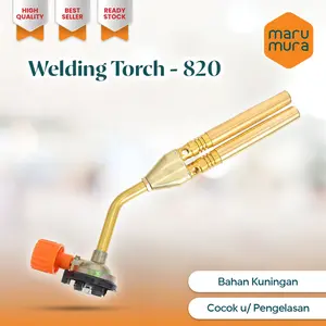 Marumura Welding Torch - 820 | Portable Gas Torch | Flame Gun Brass + Hi Cook