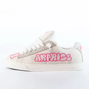 ARPRIZE-TATRIZ GRAFFITI 101 OFF WHITE PINK Sneakers Pria Wanita Sepatu GemuK Sepatu Skena Off White Bordir Pink Elegant Casual Desain Grafity Bahan Canvas mix suede Original 100%