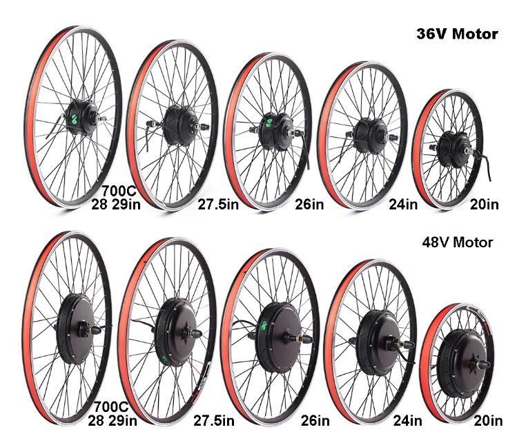 Product Introduction of CSC E-bike Conversion Kit 48V 1OOOW 15OOW hub Motor 36V 250w 350W 500W BICYCLE Wheel for 20 24 26 27.5 28 29 700C electric bike 9
